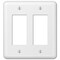 Amerelle Amerelle Devon White 2 gang Stamped Steel Decorator Wall Plate 1 pk 935RRW - alternate 1